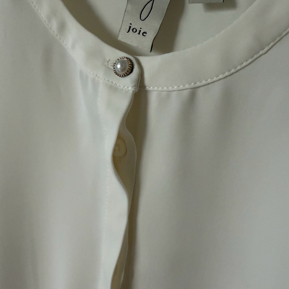 Joie White Ruffle Sleeve Top - Picture 2 of 3